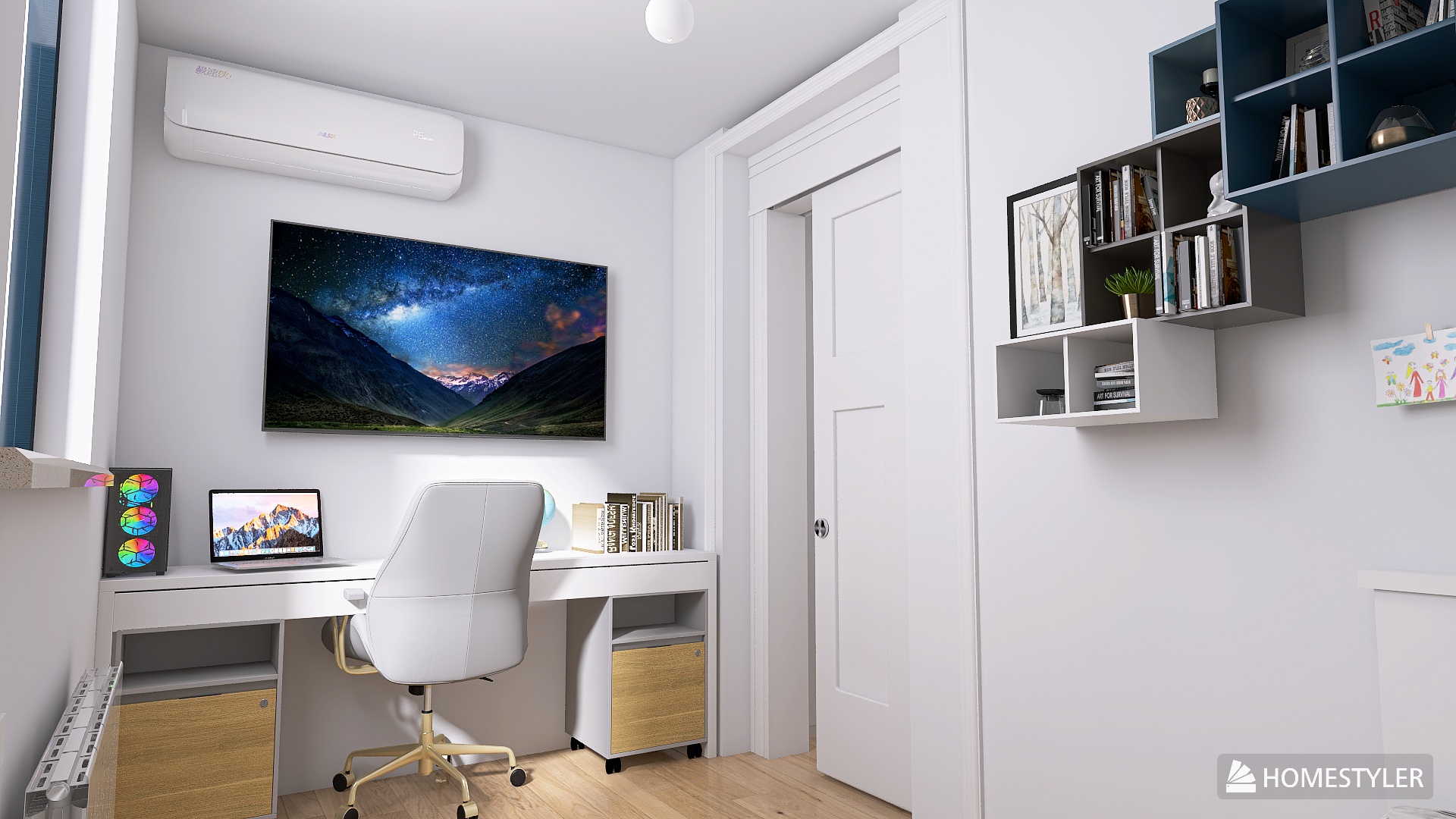 One Space, Double Style: A Shared Sibling Room Solution